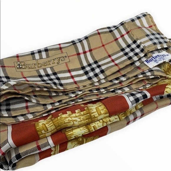 $1️⃣6️⃣5️⃣ BURBERRY Vintage Prorsum Nova Check Silk Scarf - Picture 1 of 4